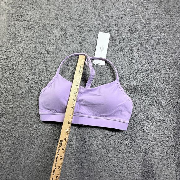 CRZ YOGA Fitness Workout Yoga Bra NEW Strappy Sports Bra Size S Lilac Padded - Picture 6 of 6
